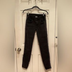 Embellished Black Skinny Jeans | Size XS